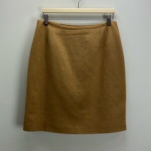 Vintage Camel Hair Pencil Skirt Tan David N Italy Preppy Old Money Heritage